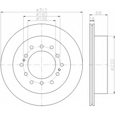 8DD 355 114-861 HELLA Тормозной диск