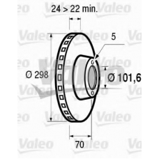 186284 VALEO Тормозной диск