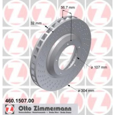 460.1507.00 ZIMMERMANN Тормозной диск