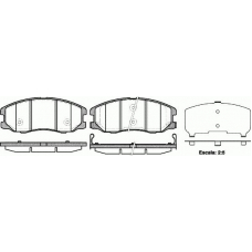 P13613.12 WOKING Комплект тормозных колодок, дисковый тормоз