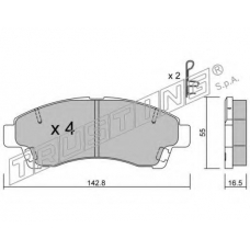 410.0 TRUSTING Комплект тормозных колодок, дисковый тормоз