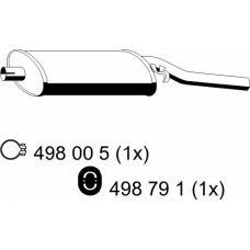 112086 ERNST Глушитель выхлопных газов конечный