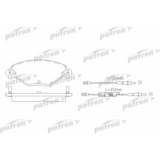PBP1411 PATRON Комплект тормозных колодок, дисковый тормоз