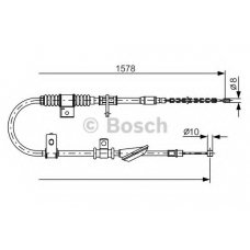 1 987 482 168 BOSCH Трос, стояночная тормозная система