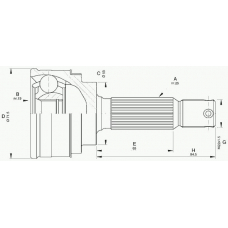 CVJ5578.10 OPEN PARTS Шарнирный комплект, приводной вал