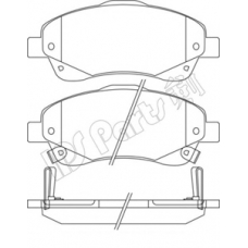 IBD-1277 IPS Parts Комплект тормозных колодок, дисковый тормоз