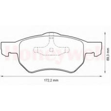 572509B BENDIX Комплект тормозных колодок, дисковый тормоз