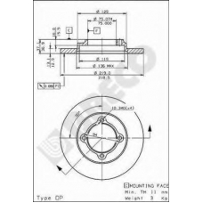 BS 7461 BRECO Тормозной диск