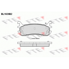 BL1629B2 FTE Комплект тормозных колодок, дисковый тормоз
