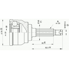 CVJ5246.10 OPEN PARTS Шарнирный комплект, приводной вал