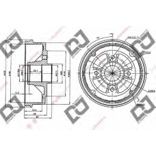 BR1044 DJ PARTS Тормозной барабан