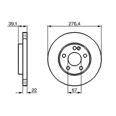 0 986 479 186 BOSCH Тормозной диск