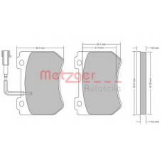 1170276 METZGER Комплект тормозных колодок, дисковый тормоз