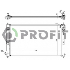 PR 4010A2 PROFIT Радиатор, охлаждение двигателя