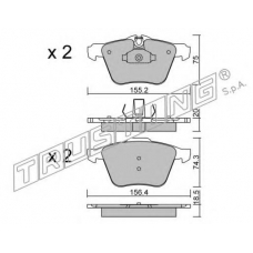 852.0 TRUSTING Комплект тормозных колодок, дисковый тормоз