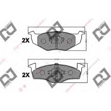 BP1268 DJ PARTS Комплект тормозных колодок, дисковый тормоз