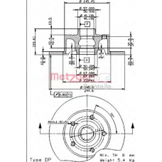 6431.00 METZGER Тормозной диск