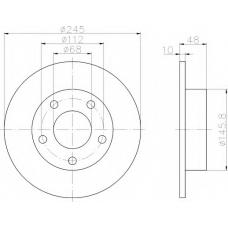 8DD 355 105-671 HELLA Тормозной диск