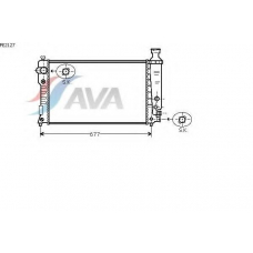 PE2127 AVA Радиатор, охлаждение двигателя