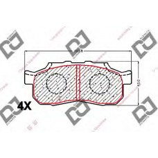 BP1744 DJ PARTS Комплект тормозных колодок, дисковый тормоз