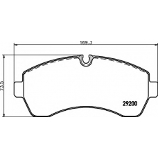 8DB 355 005-531 HELLA Комплект тормозных колодок, дисковый тормоз