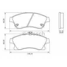 0 986 BB0 903 BOSCH Комплект тормозных колодок, дисковый тормоз