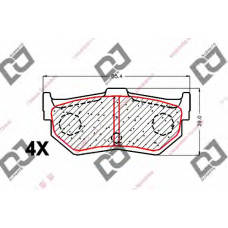 BP1739 DJ PARTS Комплект тормозных колодок, дисковый тормоз