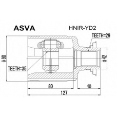 HNIR-YD2 ASVA Шарнирный комплект, приводной вал