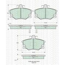 8110 15508 TRIDON Brake pads - front