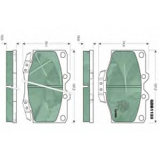 GDB1133 TRW Комплект тормозных колодок, дисковый тормоз