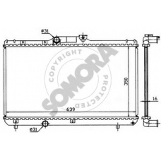 314140 SOMORA Радиатор, охлаждение двигателя