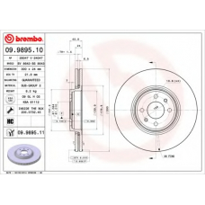 09.9895.11 BREMBO Тормозной диск