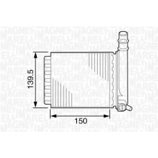 350218307000 MAGNETI MARELLI Теплообменник, отопление салона