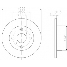 8DD 355 103-751 HELLA PAGID Тормозной диск