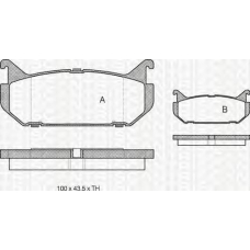 8110 50184 TRIDON Brake pads - rear