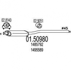 01.50980 MTS Средний глушитель выхлопных газов