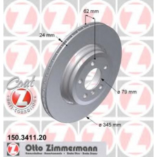 150.3411.20 ZIMMERMANN Тормозной диск