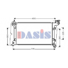 212029N AKS DASIS Радиатор, охлаждение двигателя