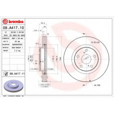 09.A417.10 BREMBO Тормозной диск