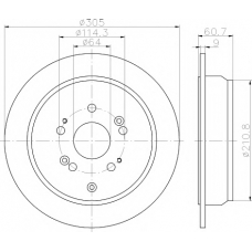 8DD 355 114-111 HELLA PAGID Тормозной диск