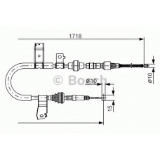 1 987 482 086 BOSCH Трос, стояночная тормозная система