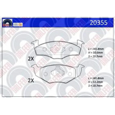 20355 GALFER Комплект тормозных колодок, дисковый тормоз