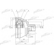 PCV1552 PATRON Шарнирный комплект, приводной вал