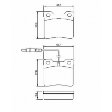 0 986 494 000 BOSCH Комплект тормозных колодок, дисковый тормоз