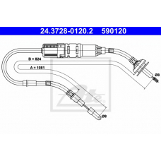 24.3728-0120.2 ATE Трос, управление сцеплением