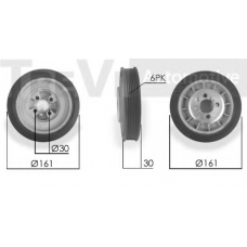 PC1010 TREVI AUTOMOTIVE Ременный шкив, коленчатый вал