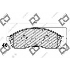 BP1160 DJ PARTS Комплект тормозных колодок, дисковый тормоз