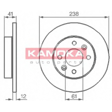 103110 KAMOKA Тормозной диск