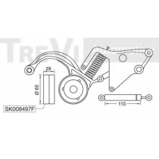 SK009803/2 SK Натяжитель ремня, клиновой зубча