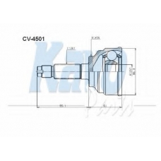 CV-4501 KAVO PARTS Шарнирный комплект, приводной вал